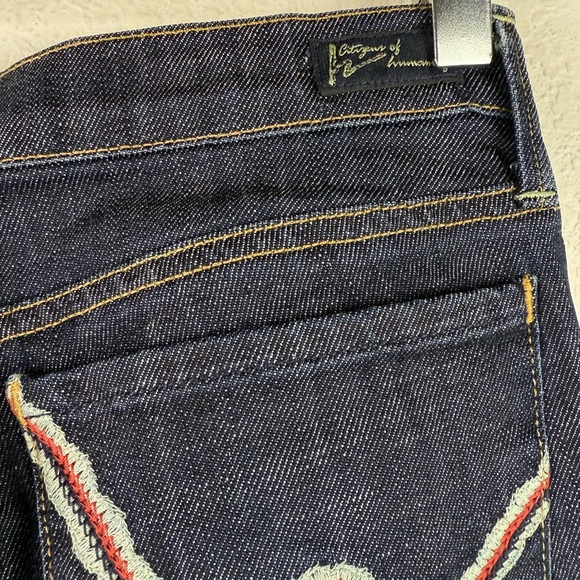 Coh citizens of humanity vintage Y2K bootcut jeans embroidered crocheted 26 long - Picture 7 of 9